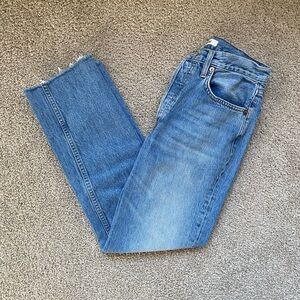 Re/Done Medium Wash Straight Leg Jeans | size 26